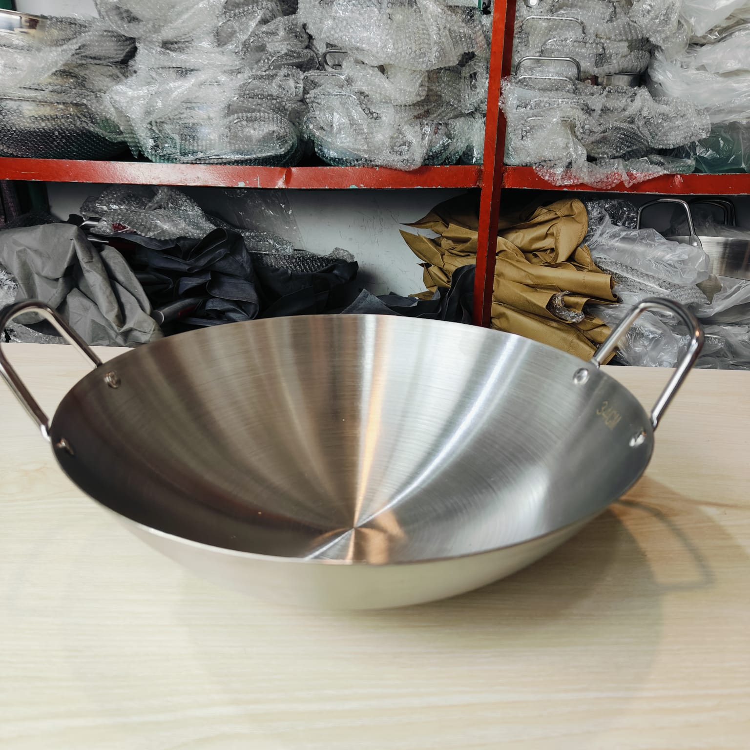 34cm Stainless Steel Chines Korai (Majuni free 3 pcs )
