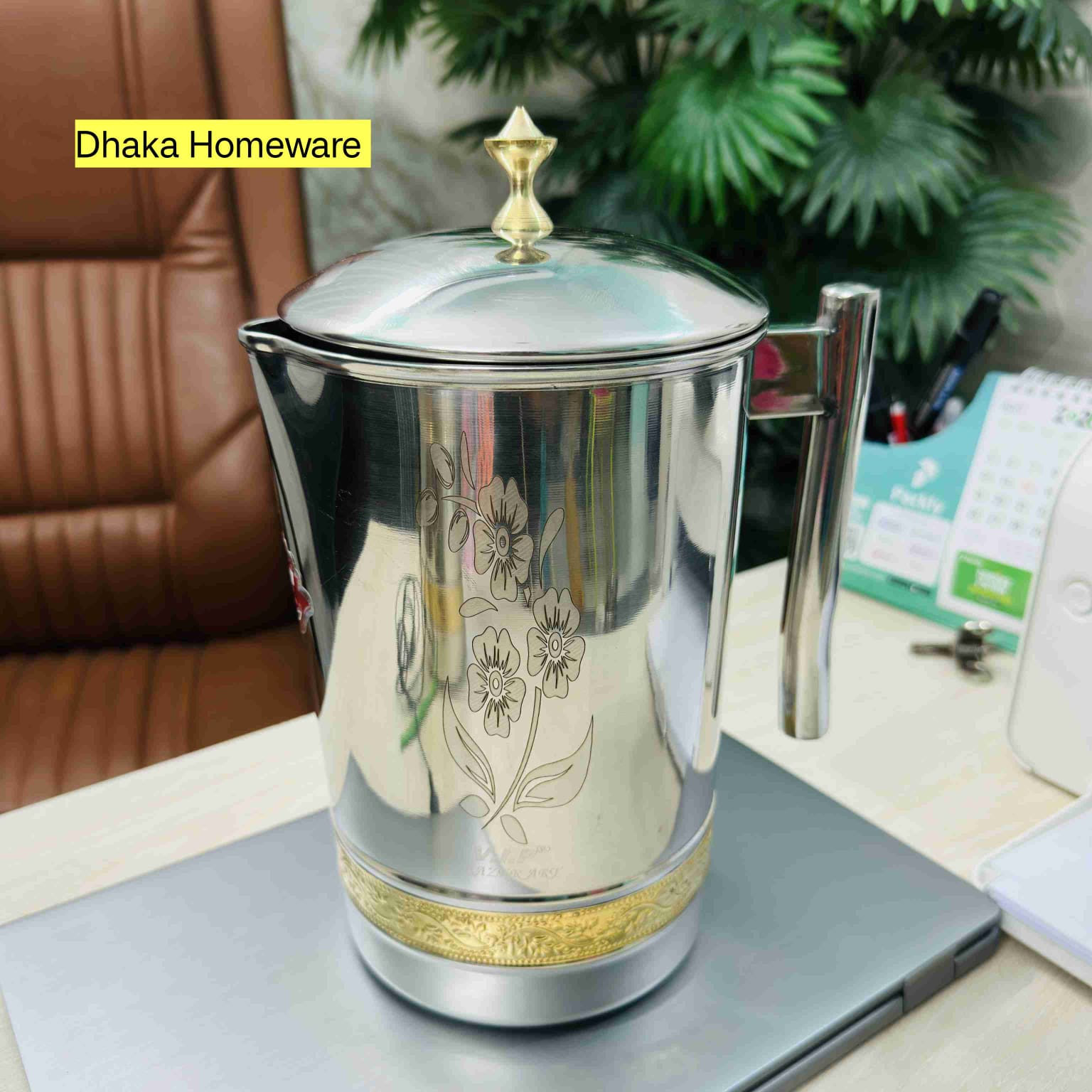 3 litter new Single Pitol work Stainless Steel Laser print Jug dk58