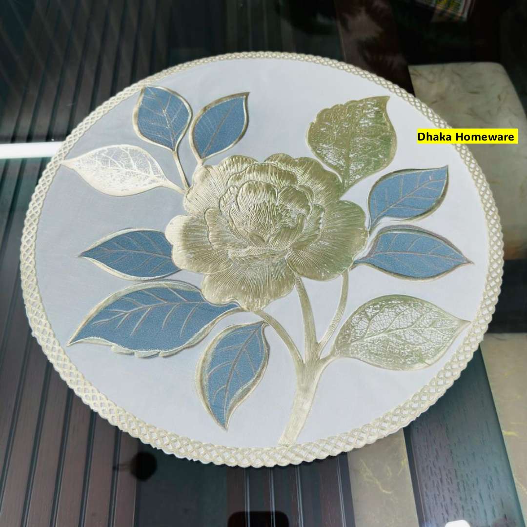 Premium New Flower Design Table Mats Blue