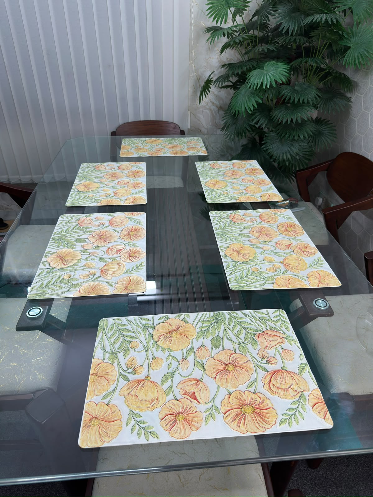 Premium New Flower Shaped Square PVC Mats 3009