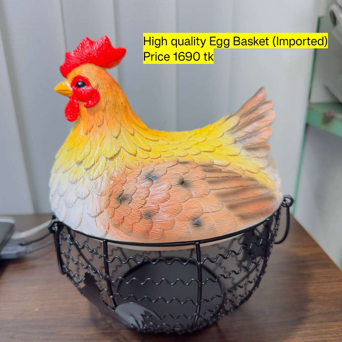 Premium Colorful Chicken Egg Basket Fiber Lid 4008